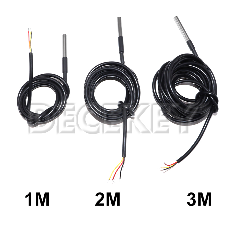 Ds18B20 Temperature Sensor - Edelstahl Wasserdichter DS18b20 1/2/3M Gewinde-Temperaturfühler Temperatursensor