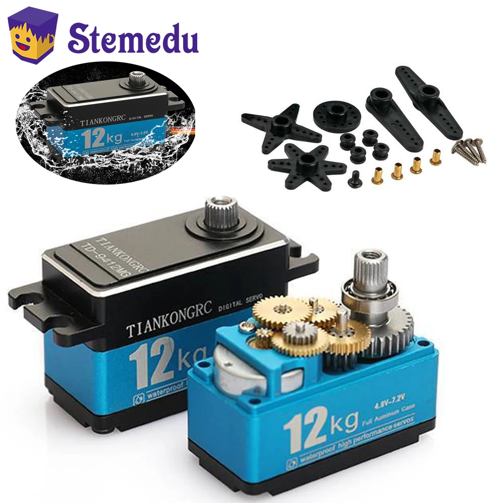 Servo Motor Sg90 - 12kg TD-9412MG hohes Drehmoment Vollmetall-Digital-Servo-Kohlebürsten motor