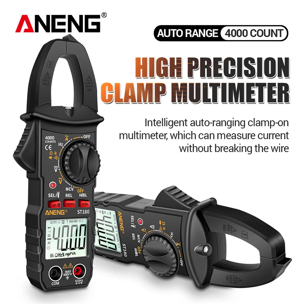 Multimeter Digital - ANENG ST180 Zangenmessgerät Multimeter 4000 Zähler