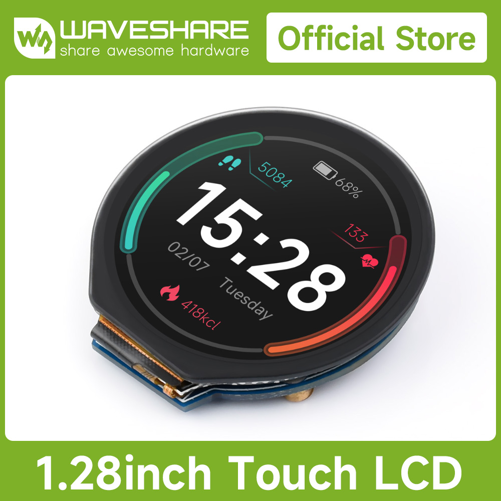 I2C Lcd Display - Waveshare 1,28 Zoll rundes LCD-Anzeigemodul mit