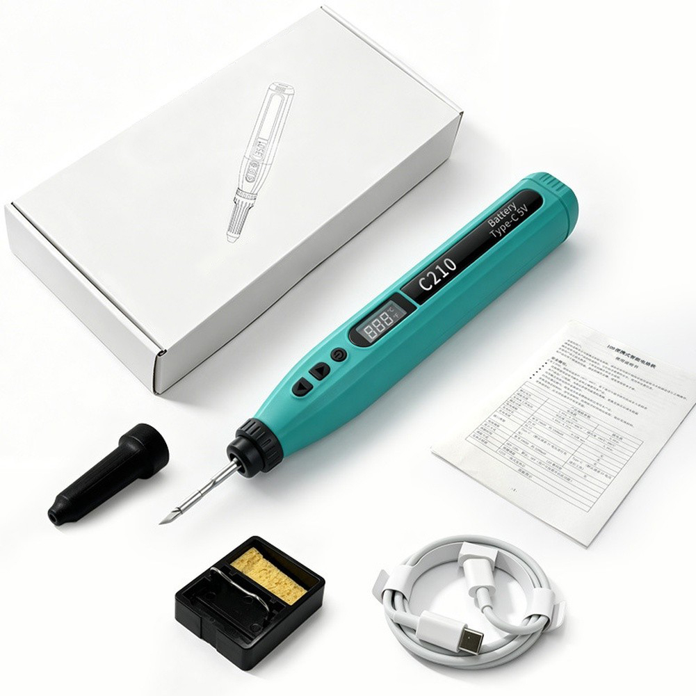 Diy Electronics Organizer - Intelligentes digitales USB-Lötkolben-Set, tragbarer, kabelloser, digitaler