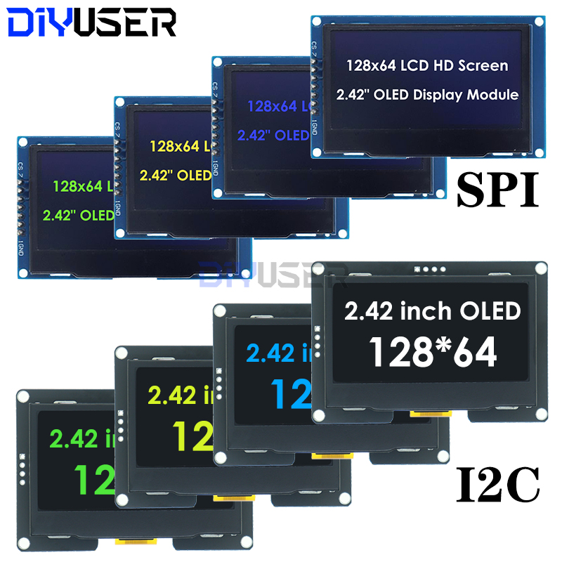 I2C Lcd Display - DIYUSER 2,4 Zoll 128x64 OLED LCD