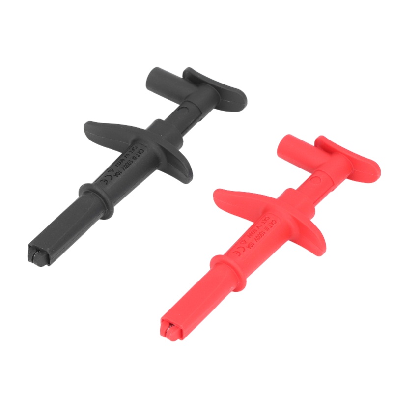 Crocodile Clip Set - 1 Paar Testhakenklemmen Krokodilklemmen Rot Schwarz