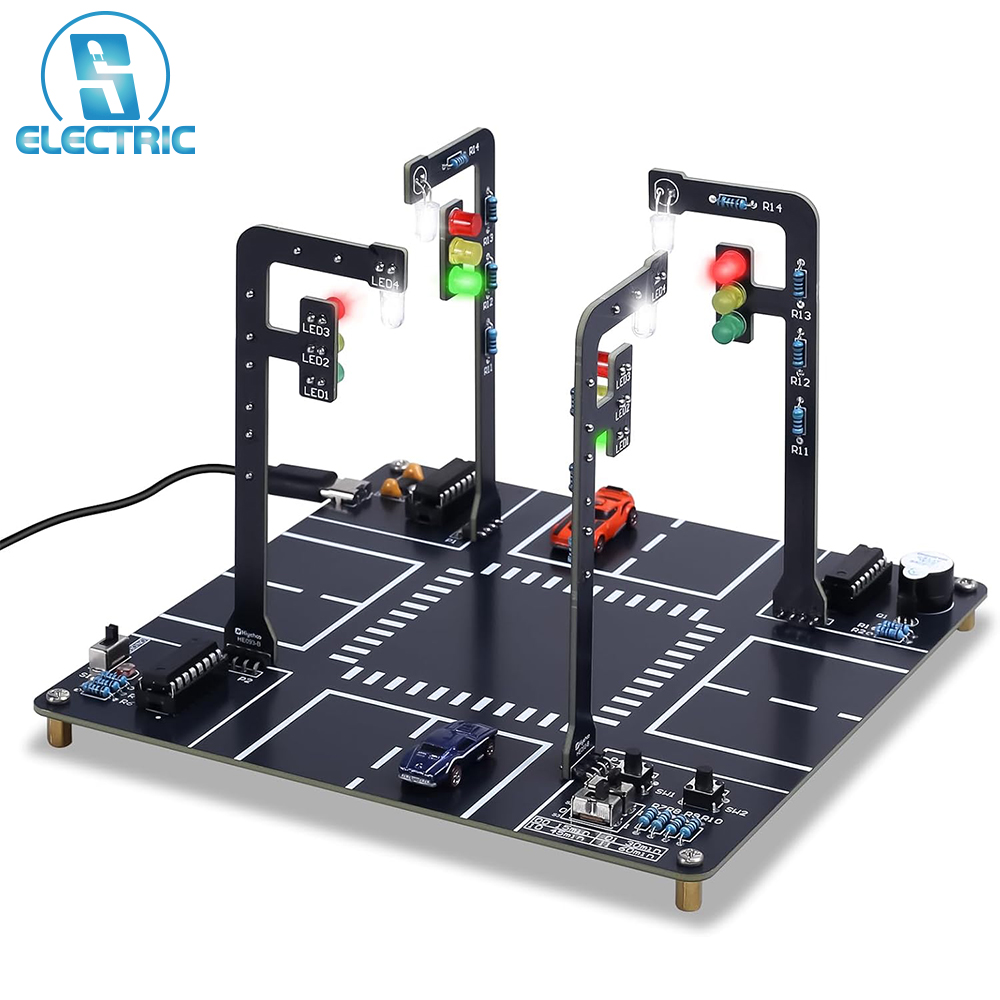Diy Electronics Projects For Adults - LED-Ampel-Simulator, Lötset mit Sound, STEM-Lernelektronik-Set für