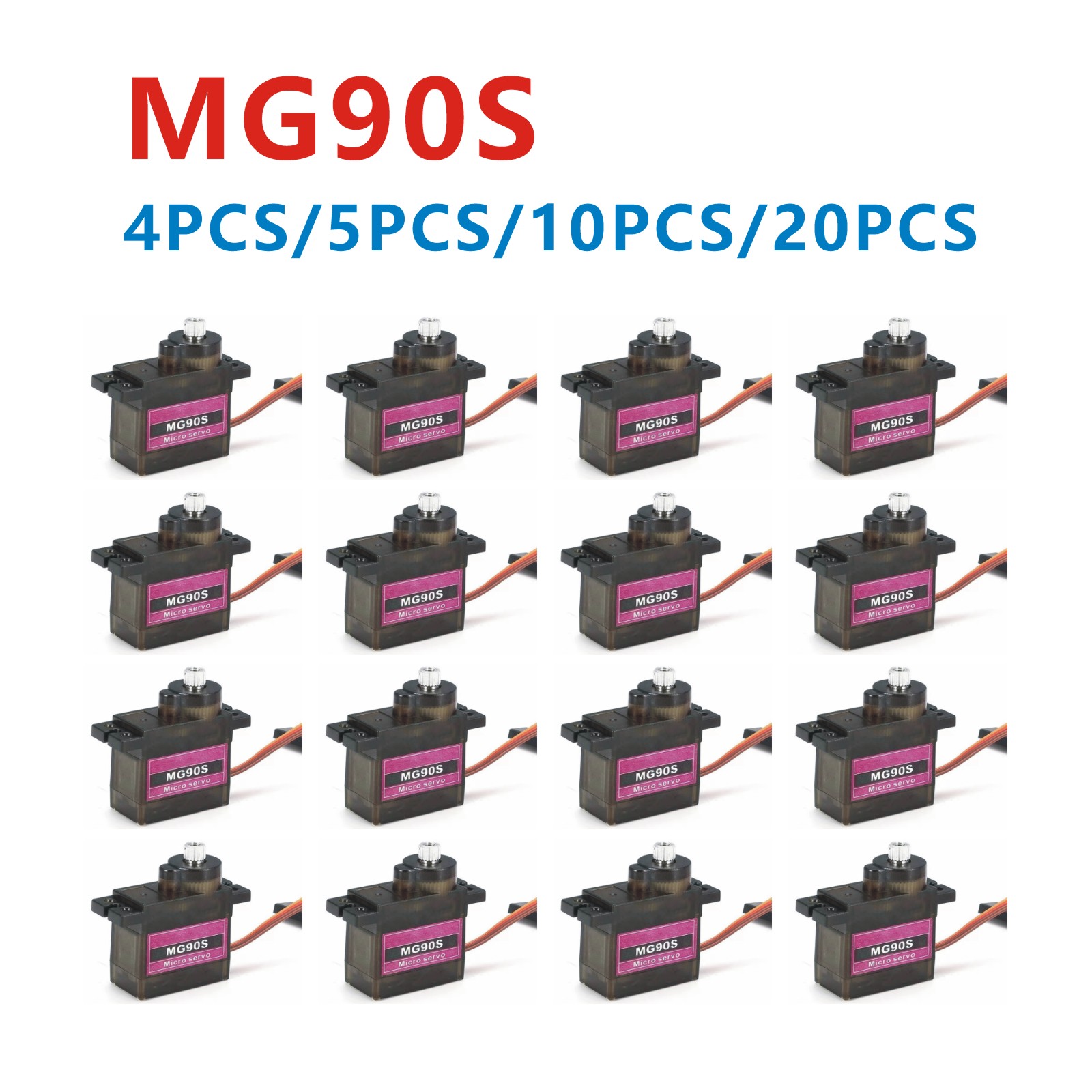 Servo Motor Sg90 - 4/5/10/20PCS MG90S Metall Getriebe RC Micro