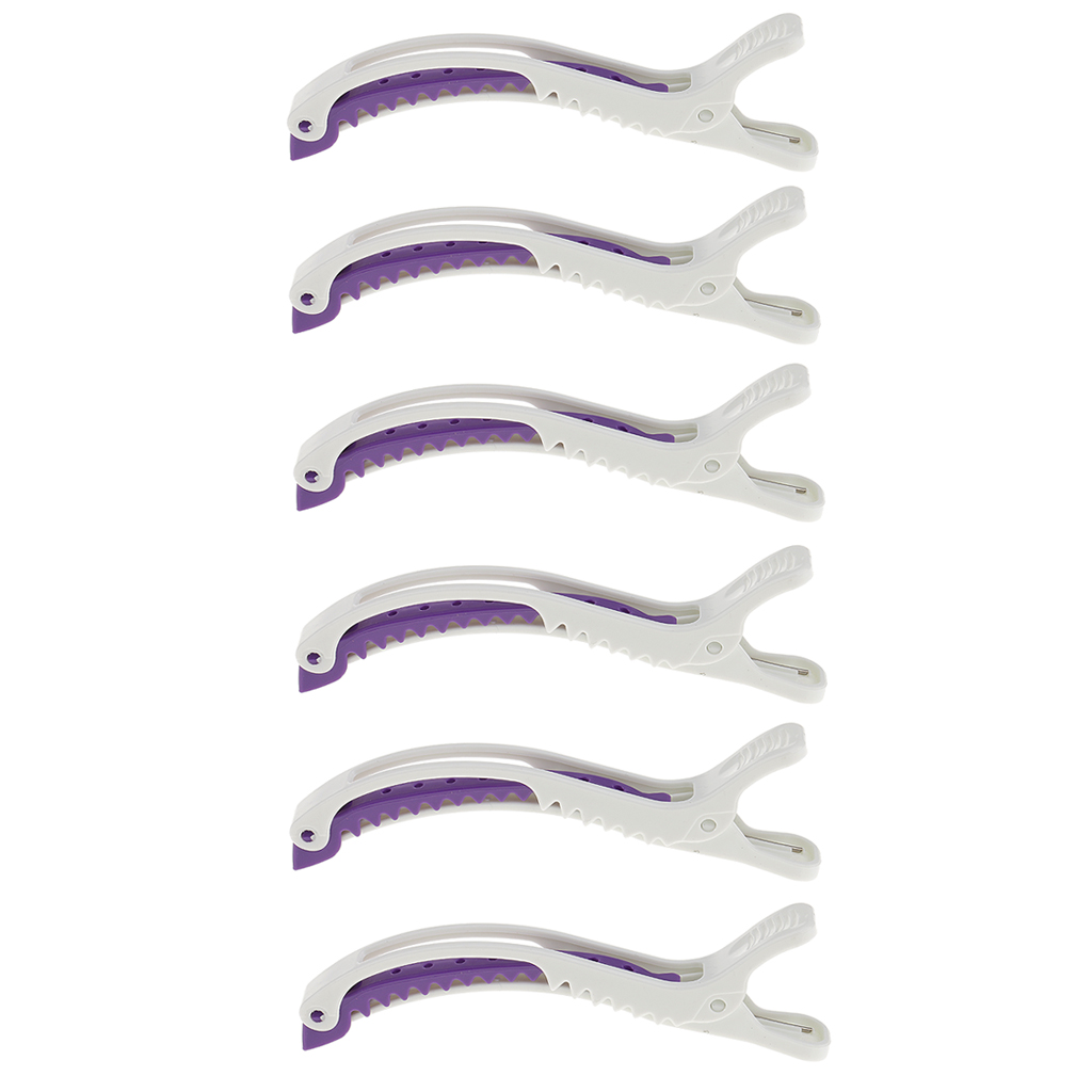 Crocodile Clip Set - 6PCS Pro Friseursalon Schnitte Krokodil Haarklemmen