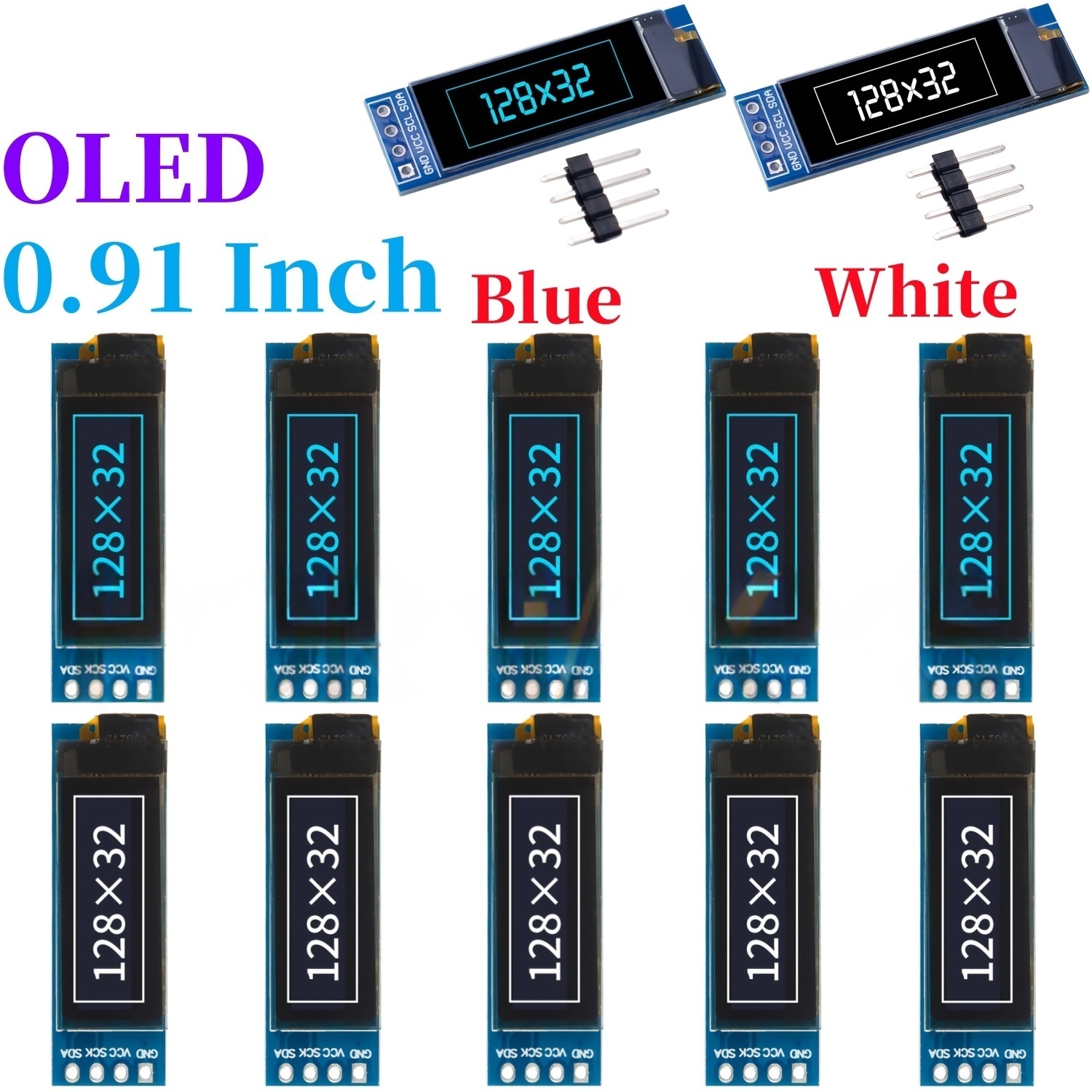 I2C Lcd Display - XZG 1-20 Stück 0,91 Zoll 128x32