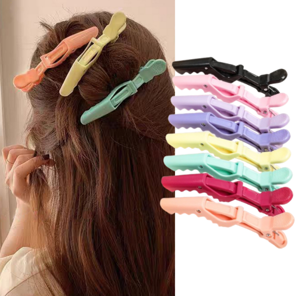Crocodile Clip Set - 6-teiliges Set mit lebendigen Alligator-Haarspangen, professionelle