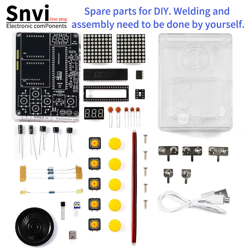 Diy Electronics Kits For Kids - Snvi DIY Pixel-Spielkonsole Bausatz 51 MCU