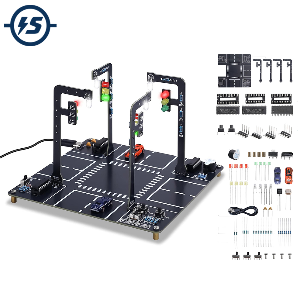 Diy Electronics Projects For Adults - Ampel-Simulator-Set mit Ton, blinkenden Lichtern, DIY-Lötübungsset,