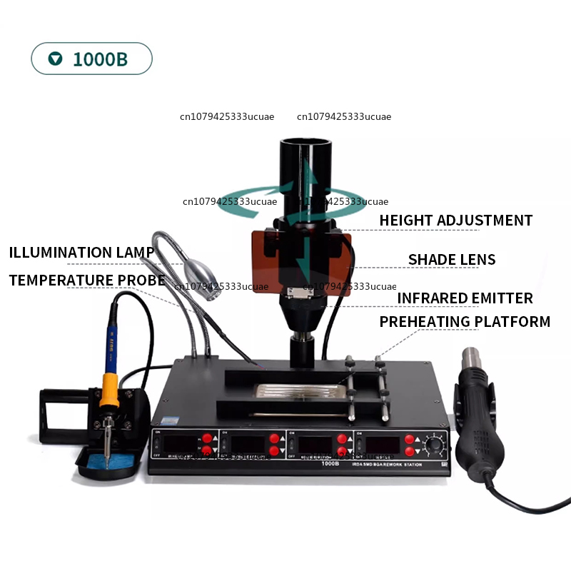 1000B/1000A Infrarot-Multifunk – Hot Air Rework Station Bewertung und Preis