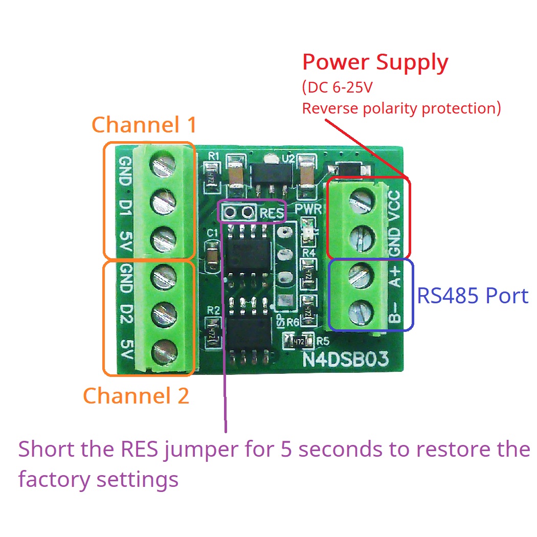 2CH RS485 Modbus -55 bis +125C – Ds18B20 Temperature Sensor Bewertung und Preis