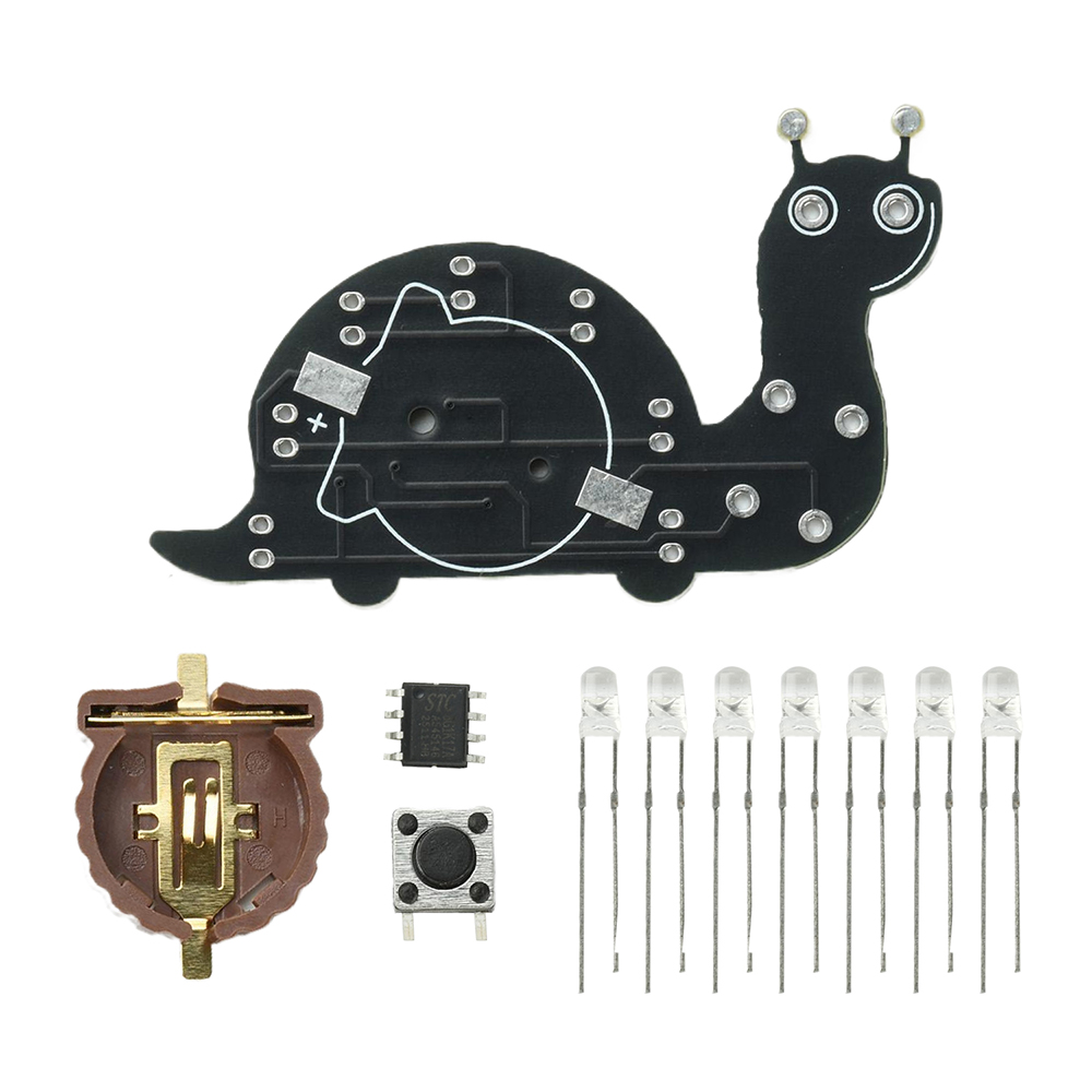 Schnecken-LED-Lauflicht-Lötübu – Diy Electronics Kits For Beginners Bewertung und Preis