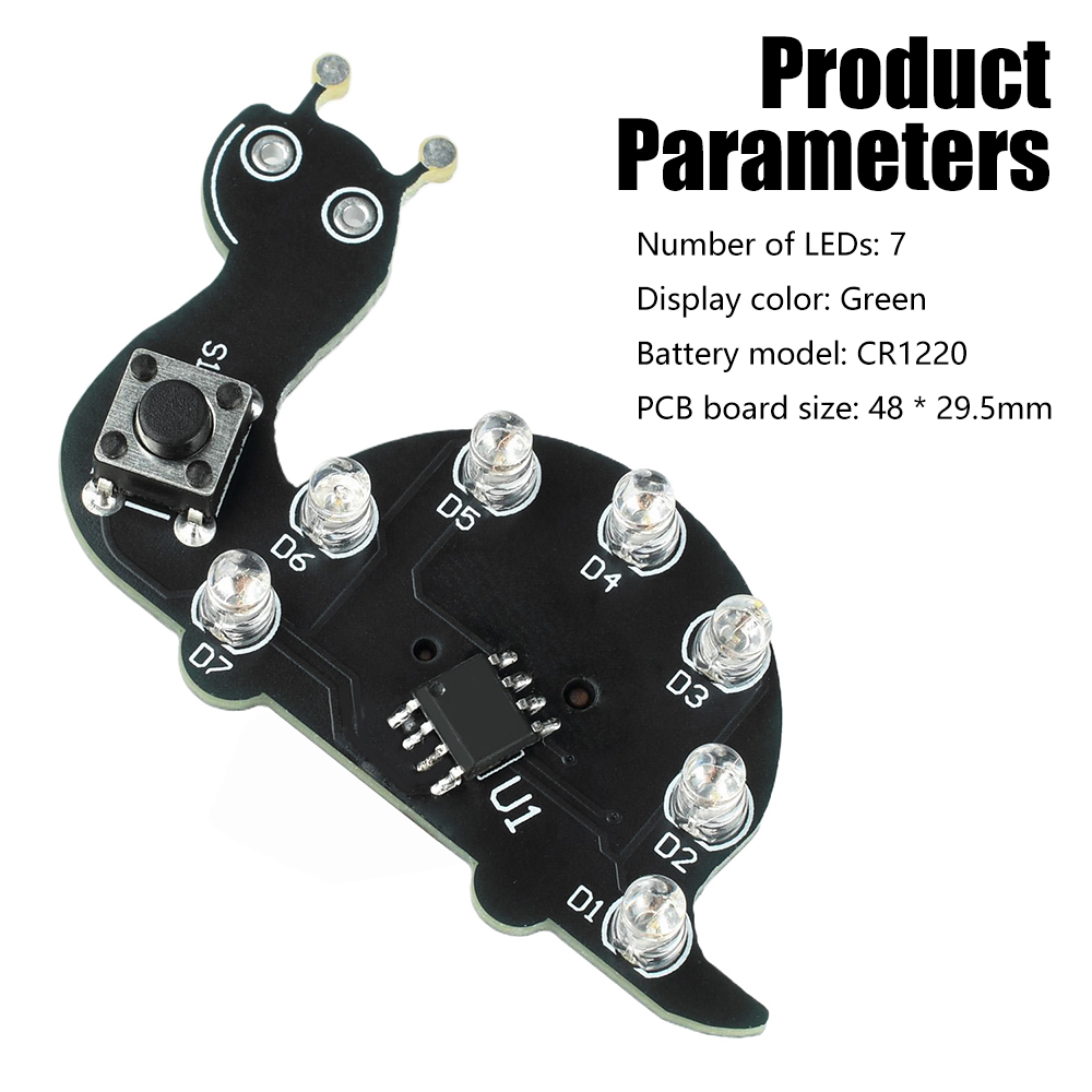 Schnecken-LED-Lauflicht-Lötübu – Diy Electronics Kits For Beginners Bewertung und Preis