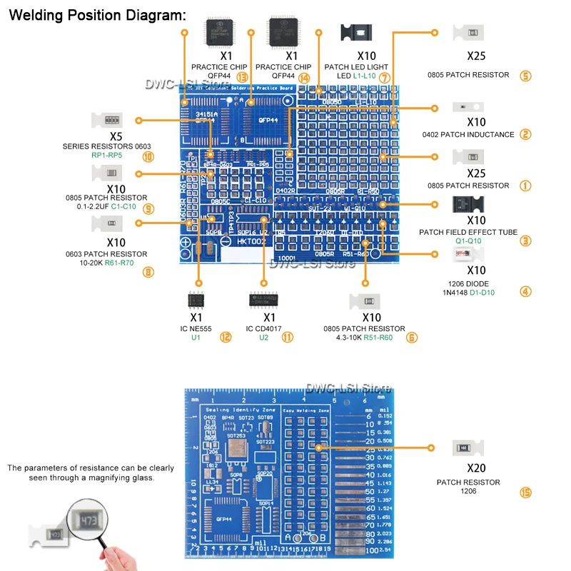 SMD/SMT Komponenten Löten Prax – Diy Electronics Kits For Kids Bewertung und Preis