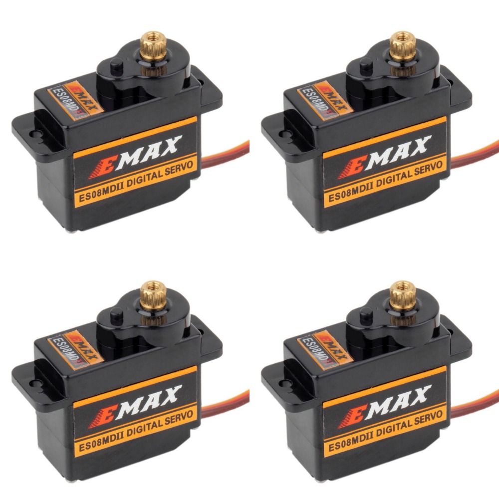 4 stücke EMAX ES08MDII ES08MD  – Servo Motor Sg90 Bewertung und Preis