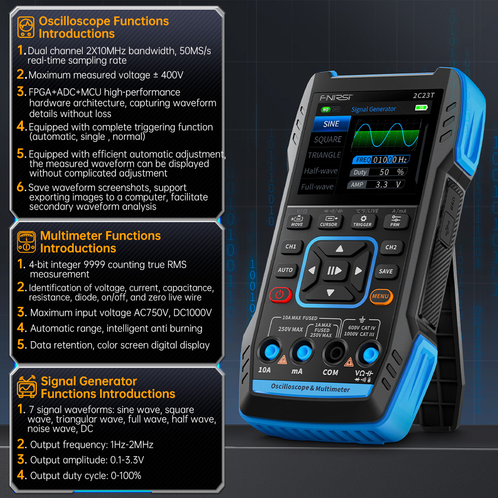 FNIRSI 2C23T Handheld-Digitalo – Multimeter Digital Bewertung und Preis