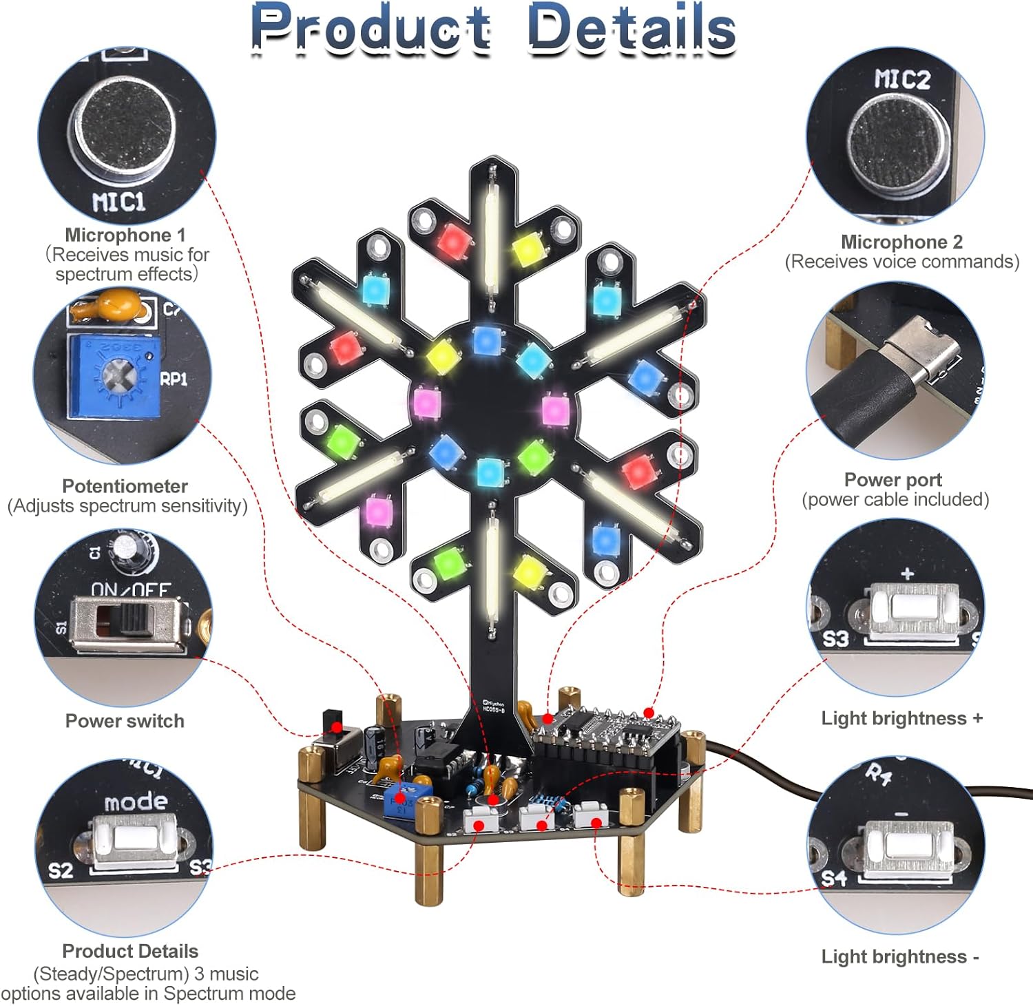 Sprachgesteuertes Spektrum-Lic – Diy Electronics Kits For Kids Bewertung und Preis