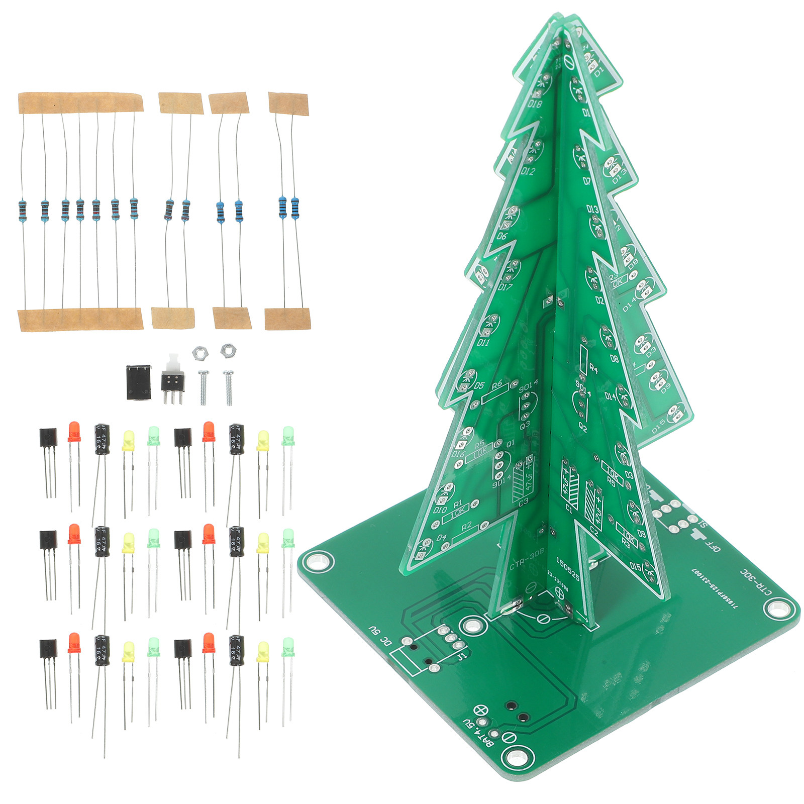 LED-Weihnachtsbaum-Bausatz 3D  – Diy Electronics Projects For Adults Bewertung und Preis